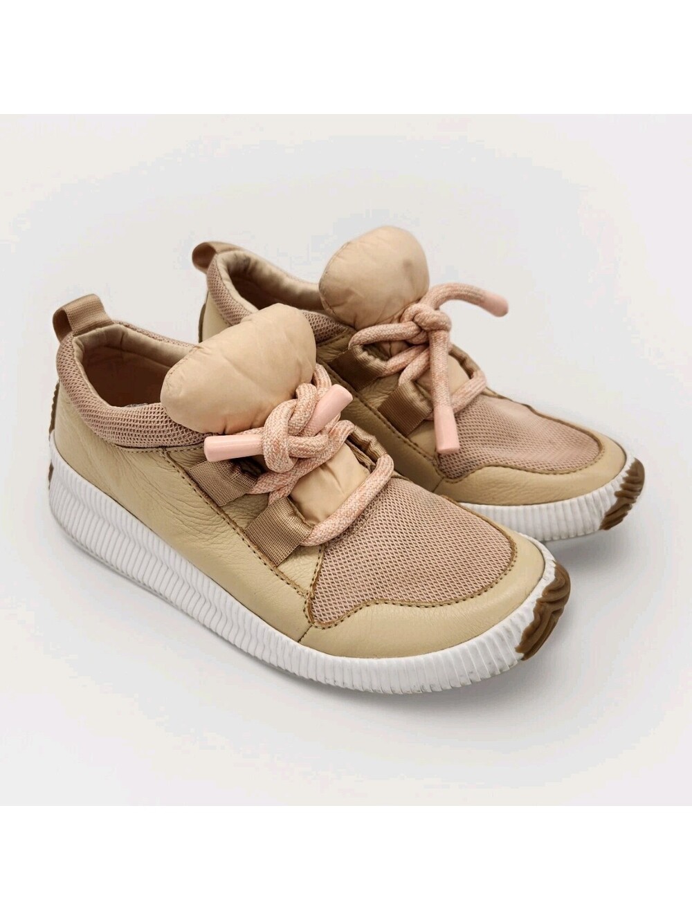 SOREL Womens 6.5M Out N About Plush Street Sneakers Puffy Blush Pink Shoes